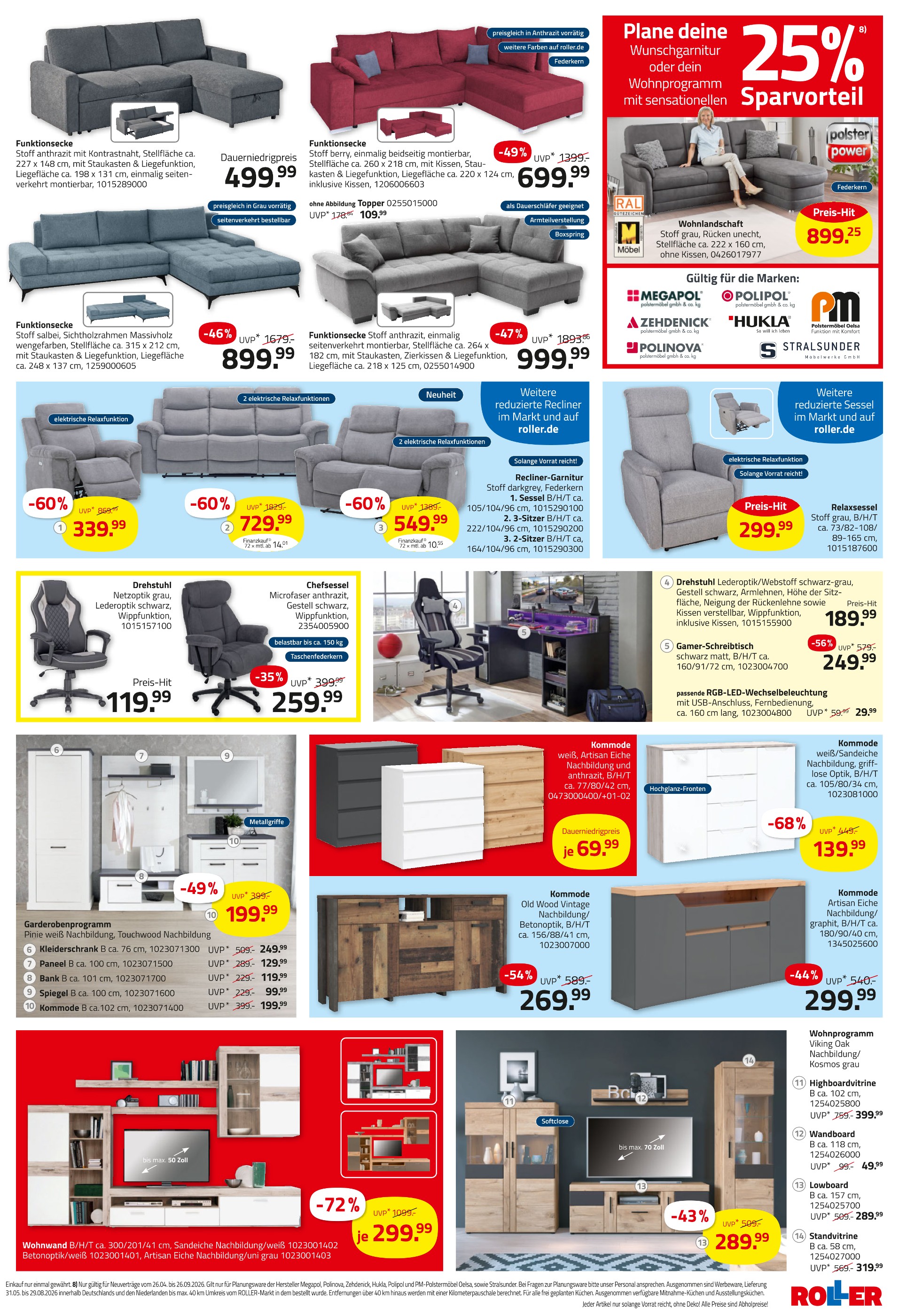 Polstermöbel Angebot im aktuellen ROLLER Prospekt auf Seite 11